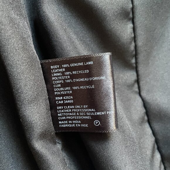 Reformation Veda Bowery Leather Blazer Black Size XS - Picture 8 of 14